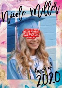 Marble Graduation Announcement design preview