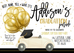 Graduation Drive by parade Car design preview