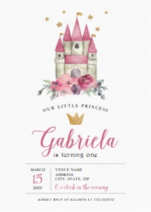 Princess Birthday - Our Little Princess Invitation design preview