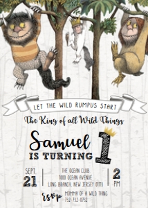 Wild One - Invitation Hanging Out No Photo design preview