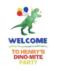 Dino - Welcome 8x10 Sign Rainbow Package: Dino - Welcome 8x10 Sign Rainbow Package