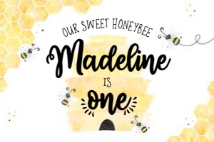 Bumblebee Birthday - 24x36 Sign design preview