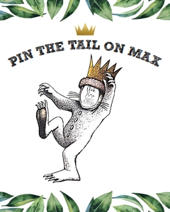 Wild One - Pin the Tail Game - 16x20: Wild One - Pin the Tail Game