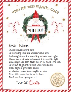 Christmas Letter - Welcome From Your Elf - 8.5x11 design preview