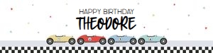 Race Car Birthday - Cut, Print & Wrap Water Bottle Label - 8x2: Race Car Birthday - Water Bottle Labels