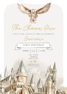 Wizard Birthday - Invitation - The Chosen One design preview