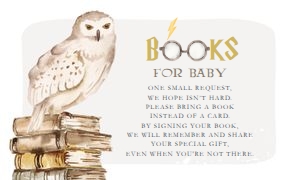 Baby Shower - Wizard - Books for Baby - Owl design preview