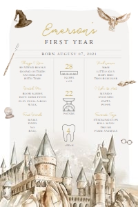 Wizard Birthday - Milestone Chart design preview