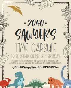 Doodle Dino - Time Capsule design preview