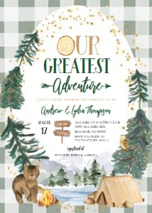 Baby Shower - Explorer - Our Greatest Adventure - Invitation 5x7: Baby Shower - Explorer - Our Greatest Adventure - Invitation