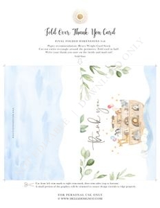Baby Shower - Noah's Ark - Thank You Card - Fold Over: Baby Shower - Noah's Ark - Bundle II
