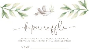 Baby Shower - Noah's Ark - Diaper Raffle design preview