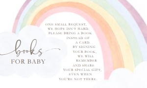 Baby Shower - Noah's Ark - Books for Baby - 3x5 design preview