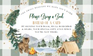 Baby Shower - Explorer - Bring a Book - Plaid design preview