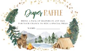 Baby Shower - Explorer - Diaper Raffle - Simple - 3x5: Baby Shower - Explorer - Diaper Raffle - Simple