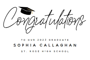 Graduation - Banner - 36in x24in - Simple Congratulations: Graduation - Banner - Simple Congratulations