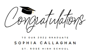Graduation - Banner - 5ft x 3ft - Simple Congratulations: Graduation - Banner - Simple Congratulations