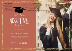 Graduation - Announcement - Glitter Frame design preview