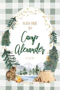 Explorer - Birthday - Welcome Sign - Plaid design preview