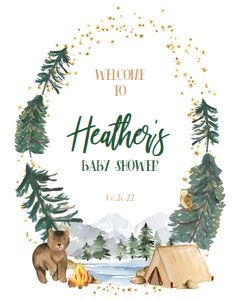 Baby Shower - Explorer - Welcome Sign - Simple - 16x20: Baby Shower - Explorer - Welcome Sign - Simple