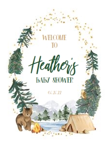 Baby Shower - Explorer - Welcome Sign - Simple - 18x24: Baby Shower - Explorer - Welcome Sign - Simple