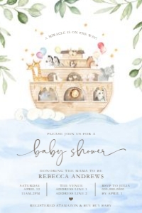 Baby Shower - Noah's Ark - Invitation - 4x6: Baby Shower - Noah's Ark - Bundle II