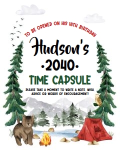 Camping Birthday - Time Capsule design preview