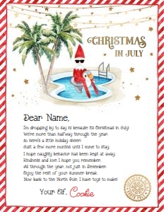 Elf Christmas in July Letter design preview
