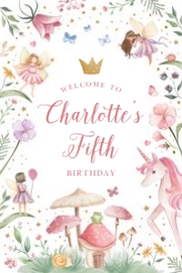 Enchanted Forest Fairy - Welcome Sign design preview