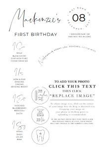 Minimalist - Birthday - Arch Milestone Chart design preview