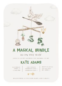 Baby Shower - Wizard - Invitation Bundle - Mobile - Green design preview