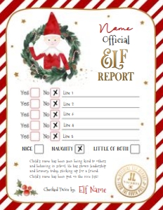 Elf Report - Naughty and Nice II design preview