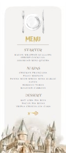 Wizard - Menu Card 8x3.5: Wizard - Menu Card