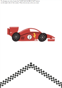 Racer Birthday - A-Z Banner - Race Car: Racer Birthday - Party Bundle