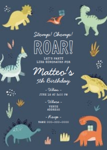 Dino - Playful - Birthday - Invitation - Any Age design preview