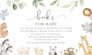 Baby Shower - Noah's Ark - Books for Baby Animals - 3x5: Baby Shower - Noah's Ark - Bundle II