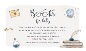 Baby Shower - Wizard - Neutral Doodle - Books for Baby design preview