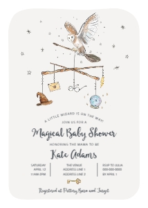 Baby Shower - Wizard - Neutral Doodle - Invitation design preview