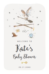 Baby Shower - Wizard - Neutral Doodle - Welcome Sign design preview