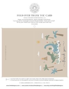 Baby Shower - Neutral Dino - Thank You 4x6 Folded: Baby Shower - Neutral Dino - Bundle