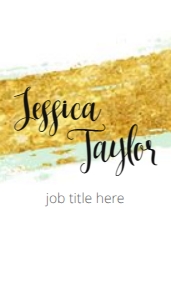 Sea Gold Glitter Business Card design preview
