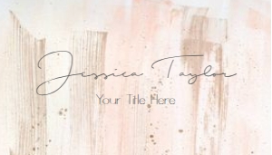 Rose Gold Brush Strokes Bizcard design preview