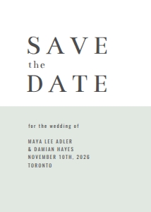 Save the date 011 design preview