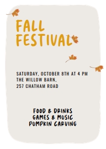 Fall Invitation 052 design preview