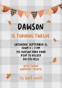 Invitation Template Fall design preview