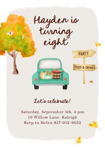 Autumn Invitation 01 design preview
