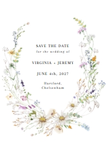 Save the date Florals design preview