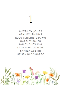 012 Seating Chart 5 x 7 design preview