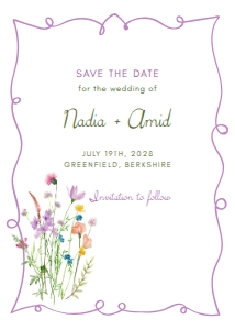 Save the Date Floral 04 design preview