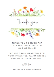 012 - Thank You Card 3.5 x 5: 012 - Thank You Card 3.5 x 5